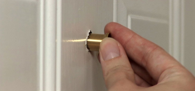 peephole door repair in Blythe